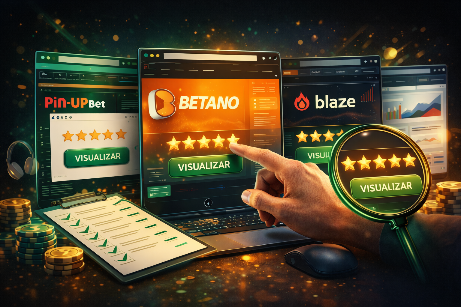 imagem de portal de cassino na interface digital